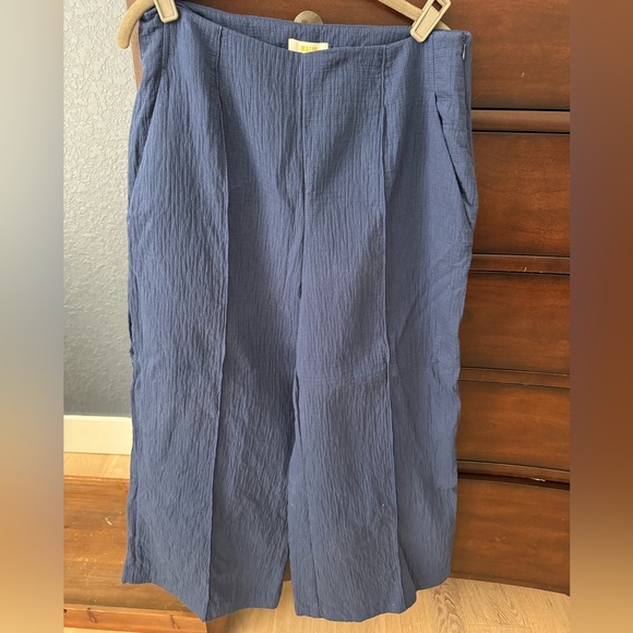 Maeve By Anthropologie Pintucked Wide-Leg Pants navy - Picture 4 of 6